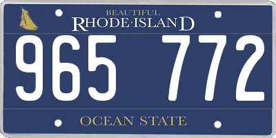 RI license plate 965772