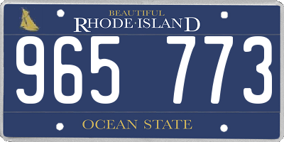 RI license plate 965773
