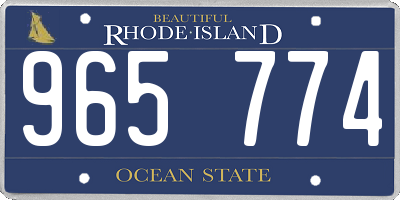 RI license plate 965774
