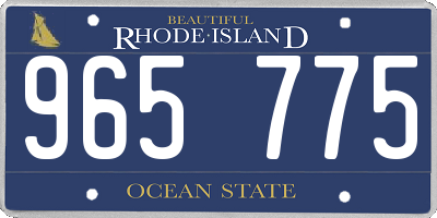 RI license plate 965775