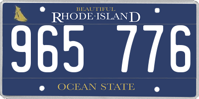 RI license plate 965776