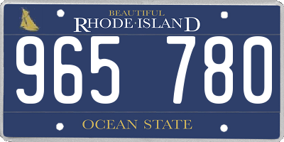 RI license plate 965780