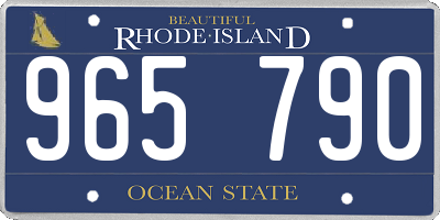 RI license plate 965790