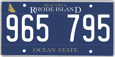 RI license plate 965795