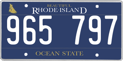 RI license plate 965797