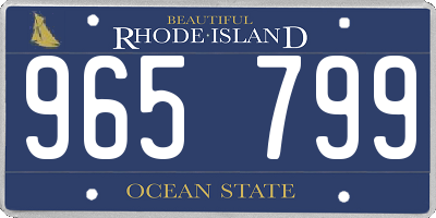 RI license plate 965799