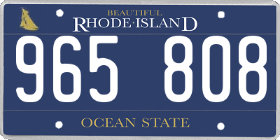 RI license plate 965808