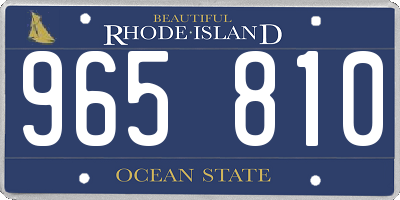 RI license plate 965810