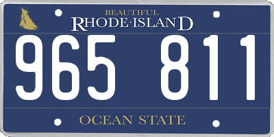 RI license plate 965811