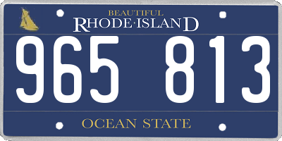 RI license plate 965813