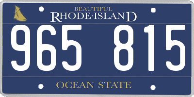 RI license plate 965815