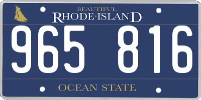 RI license plate 965816
