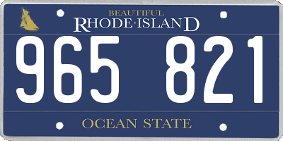 RI license plate 965821