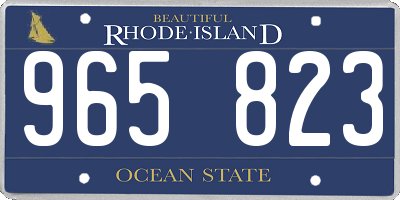 RI license plate 965823