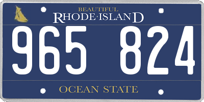 RI license plate 965824