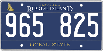 RI license plate 965825