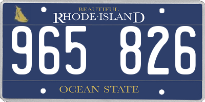 RI license plate 965826