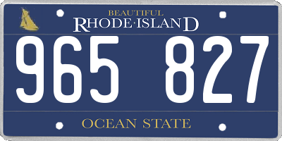 RI license plate 965827