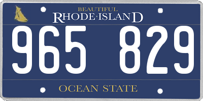 RI license plate 965829