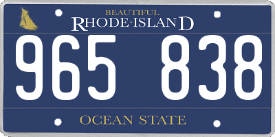 RI license plate 965838