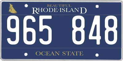 RI license plate 965848