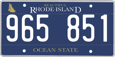 RI license plate 965851