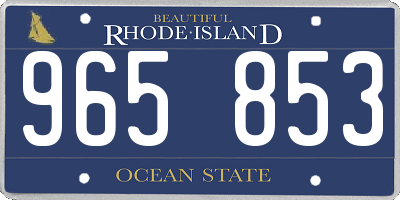 RI license plate 965853