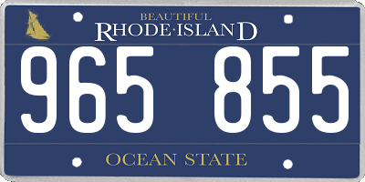 RI license plate 965855