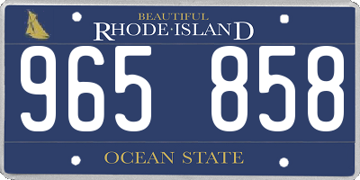RI license plate 965858
