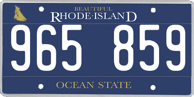 RI license plate 965859