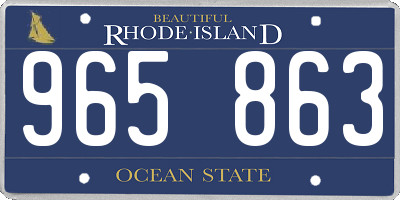 RI license plate 965863