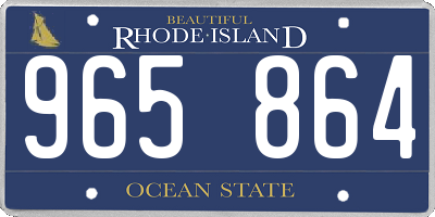 RI license plate 965864