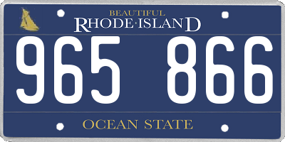 RI license plate 965866