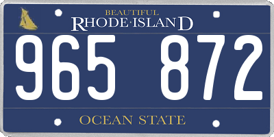 RI license plate 965872