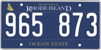 RI license plate 965873