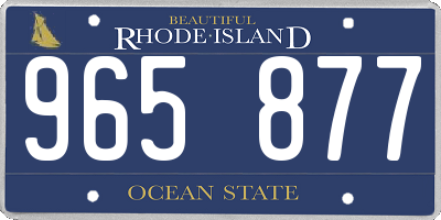 RI license plate 965877