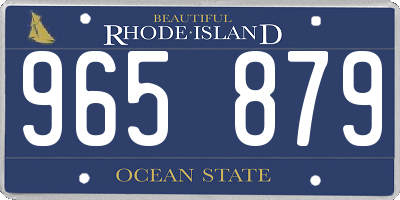 RI license plate 965879