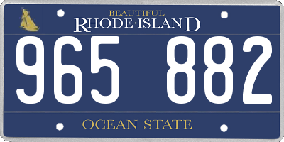 RI license plate 965882