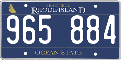 RI license plate 965884