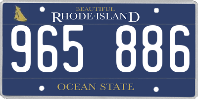 RI license plate 965886