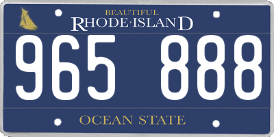 RI license plate 965888