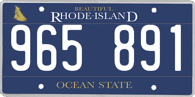 RI license plate 965891