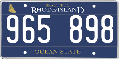 RI license plate 965898