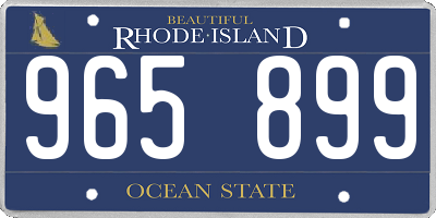 RI license plate 965899