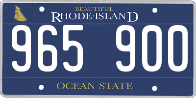 RI license plate 965900