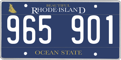 RI license plate 965901