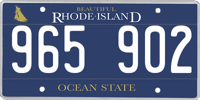 RI license plate 965902