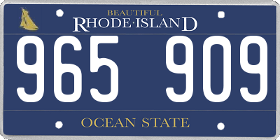 RI license plate 965909