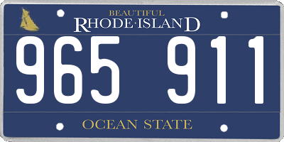 RI license plate 965911
