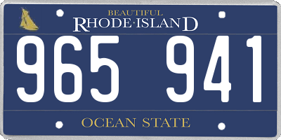RI license plate 965941